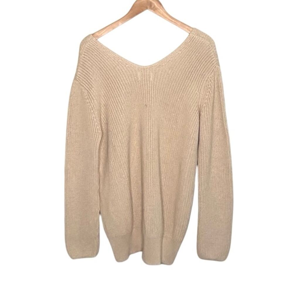 PACT organic cotton double v-neck women's tunic sweater size large - Picture 3 of 6